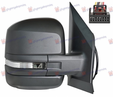 RETROVIZOR MEHANICKI KRATKI (MIGAVAC) (6 PIN) (A KVALITET) (KONVEKSNO STAKLO)