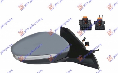 RETROVIZOR MEHANICKI SA SAJLOM PM (MIGAVAC WY5W) (SENZOR) (10 O/2 PIN + 4 OTV/2 PIN) (KONVEKSNO STAKLO)