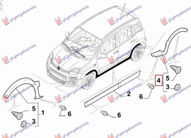 RUB PLASTICNI ZADNJEG BLATOBRANA (4X4/TREKKING) (O)
