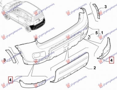 RUB PLASTICNI ZADNJEG BRANIKA DONJI (4X4/TREKKING) (O)