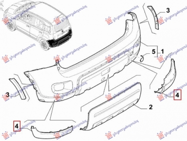RUB PLASTICNI ZADNJEG BRANIKA DONJI (4X4/TREKKING) (O)