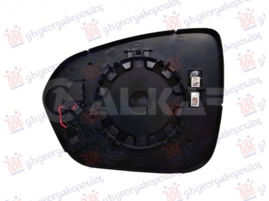 STAKLO RETROVIZORA SA GREJACEM (MRTAV UGAO) (2+2 PIN) (KONVEKSNO)