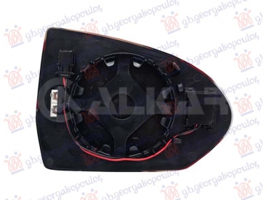 STAKLO RETROVIZORA SA GREJACEM (MRTAV UGAO) (2+2 PIN) (KONVEKSNO STAKLO)