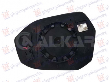 STAKLO RETROVIZORA SA GREJACEM (MRTAV UGAO) (4 PIN) (ASFERICNO)