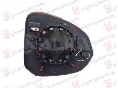 STAKLO RETROVIZORA SA GREJACEM (MRTAV UGAO) (4 PIN) (KONVEKSNO)