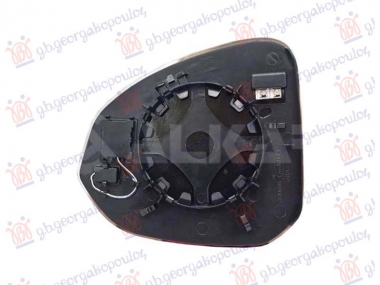 STAKLO RETROVIZORA SA GREJACEM (MRTAV UGAO) (4 PIN) (KONVEKSNO)