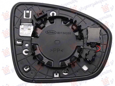 STAKLO RETROVIZORA SA GREJACEM (MRTAV UGAO) (KONVEKSNO)