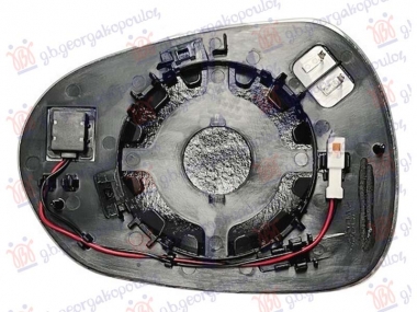 STAKLO RETROVIZORA SA GREJACEM (MRTAV UGAO) (KONVEKSNO)