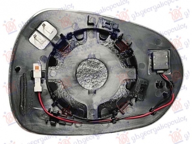 STAKLO RETROVIZORA SA GREJACEM (MRTAV UGAO) (KONVEKSNO)