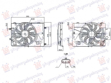 VENTILATOR (405mm) (3 PIN)