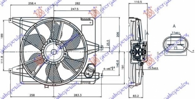 VENTILATOR KOMPL.1.4-1.6 BENZ(38cm)