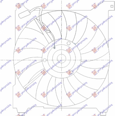 VENTILATOR KOMPLET BENZ-DIZ (390mm)